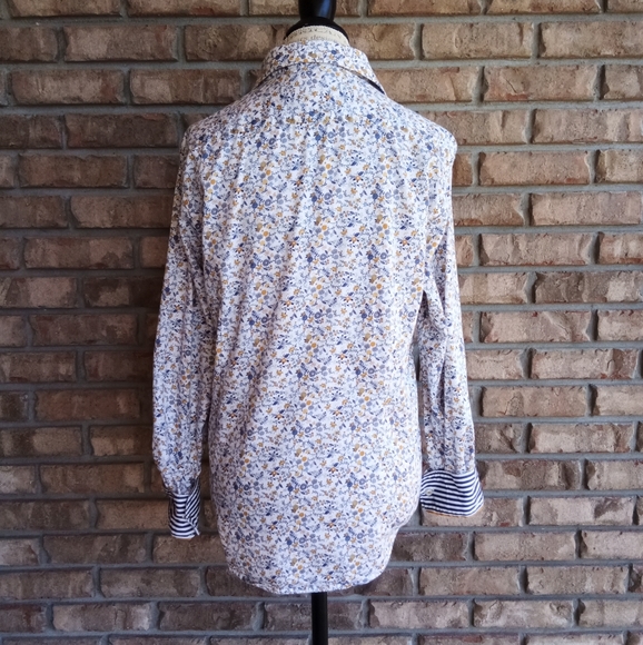 Denim & Flower Ricky Singh Flower Print Cotton Long Sleeve Button Down Shirt. - Picture 4 of 7